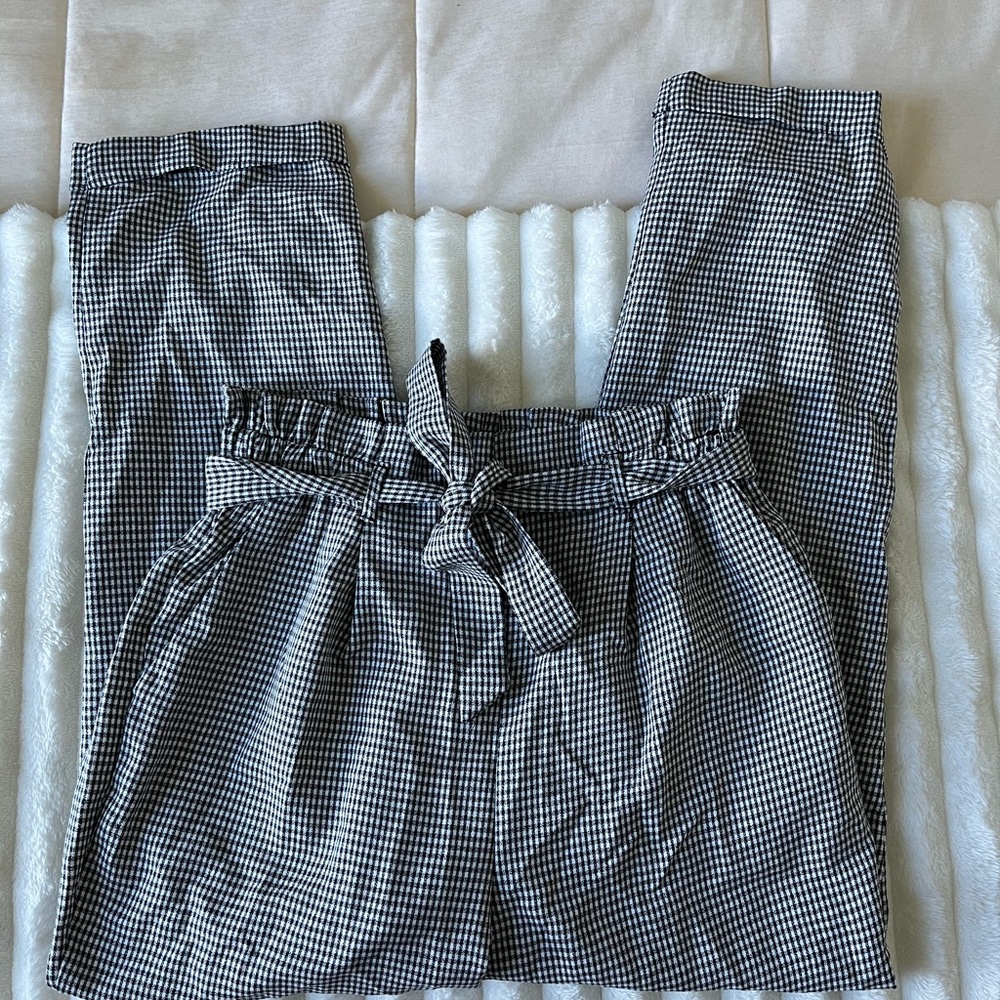 Sienna Sky Black and White Checkered Cropped Pants